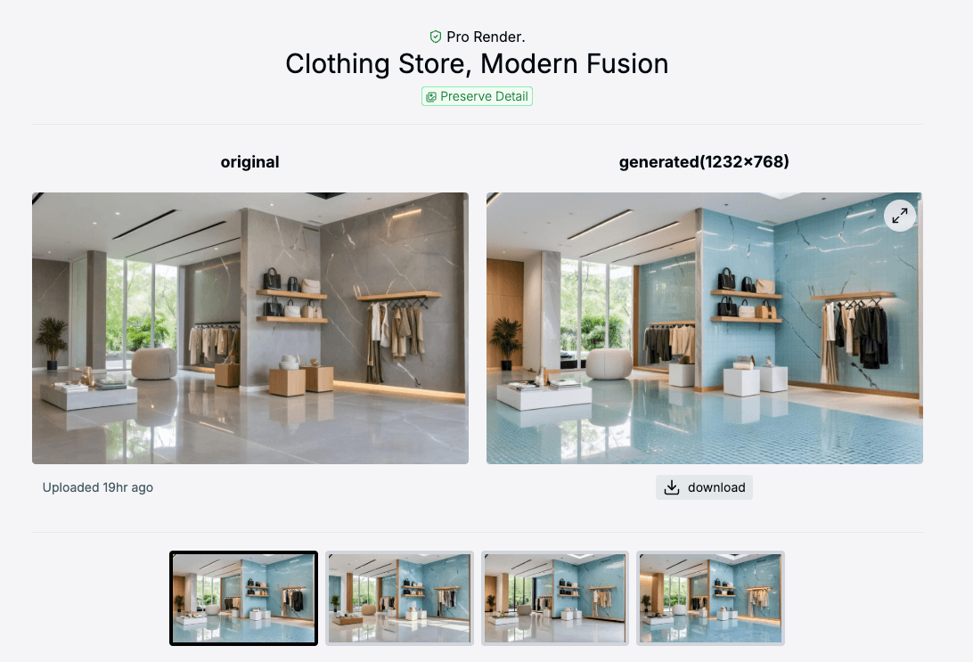 Fast Retail Store Visualization with AI